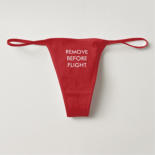 Remove Before Flight Cotton Spandex Thong